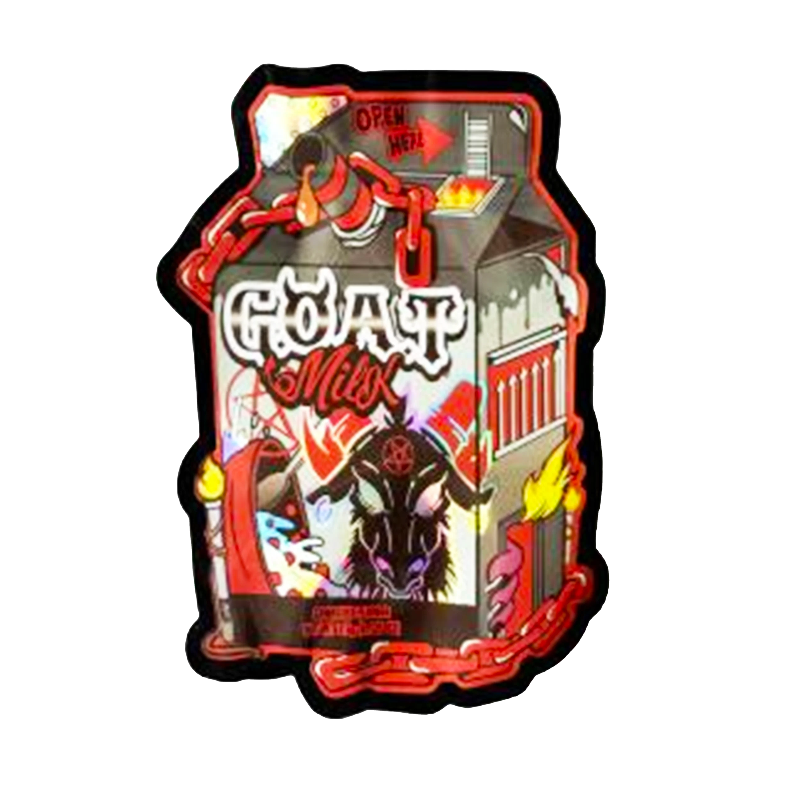 3.5g Shaped Mylar Bag – Premium Smell-Proof Flower Packaging – Goat Milk (50 Count) SMB-35G-023