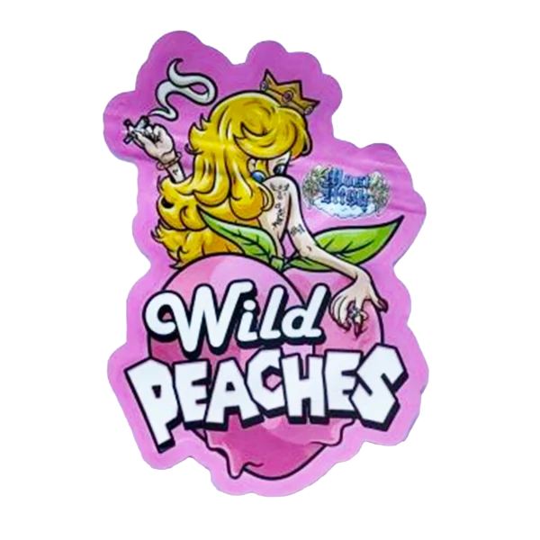 3.5g Shaped Mylar Bag – Premium Smell-Proof Flower Packaging - Wild Peaches (50 Count) SMB-35G-024
