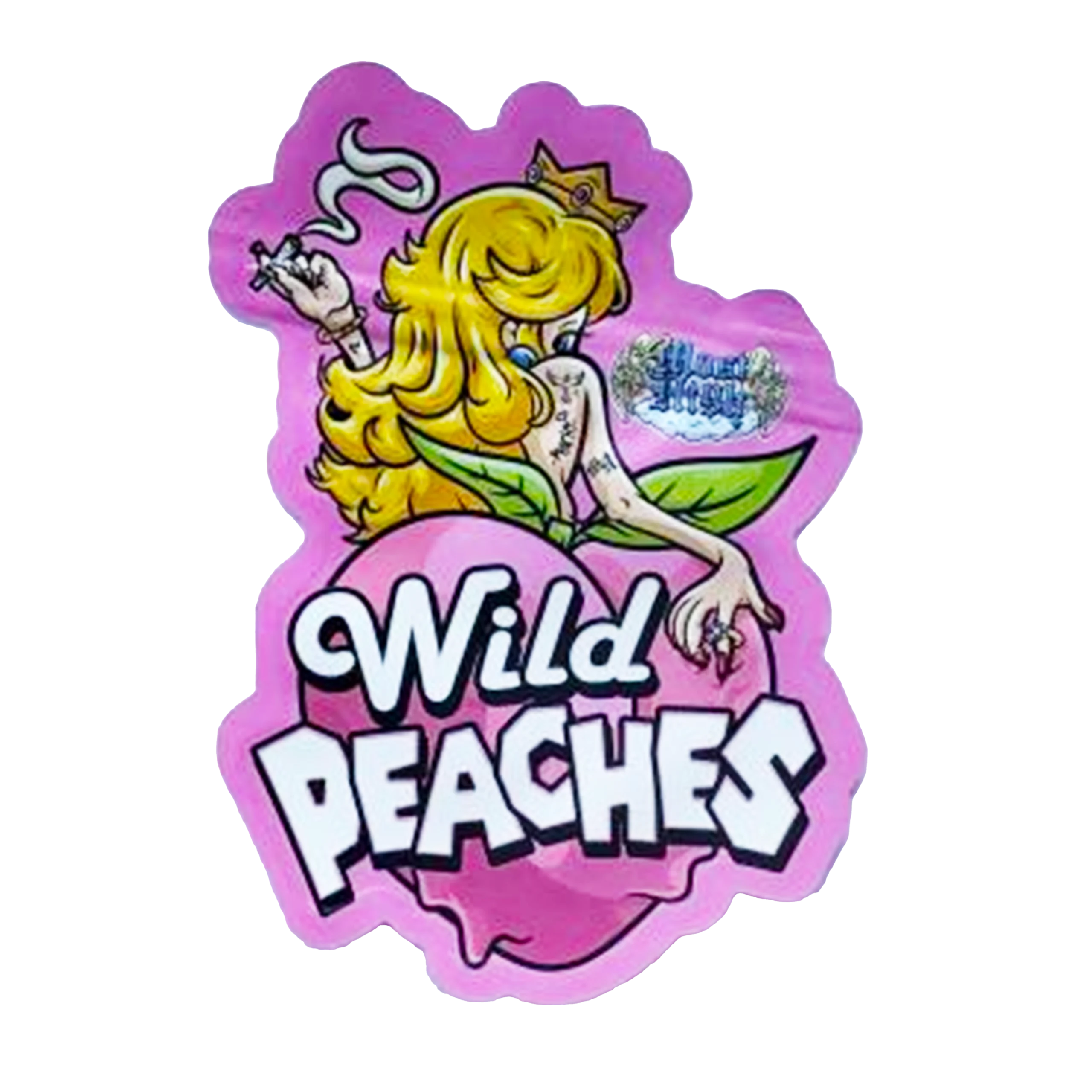 3.5g Shaped Mylar Bag – Premium Smell-Proof Flower Packaging – Wild Peaches (50 Count) SMB-35G-024