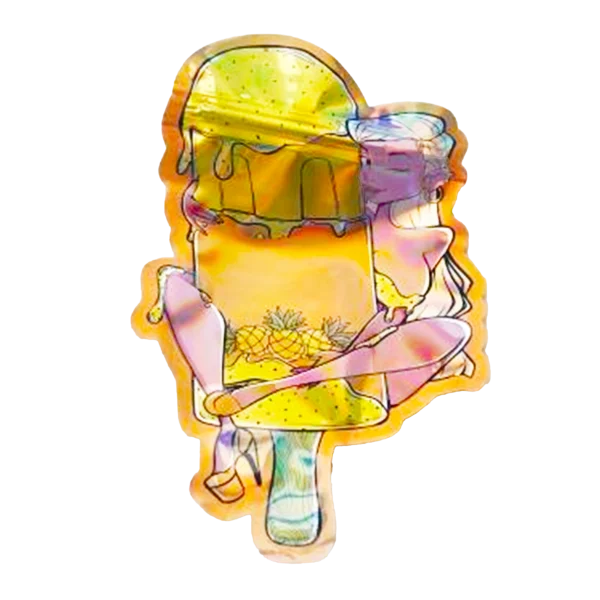 3.5g Shaped Mylar Bag – Premium Smell-Proof Flower Packaging - Pineapple Bimbo (50 Count) SMB-35G-031