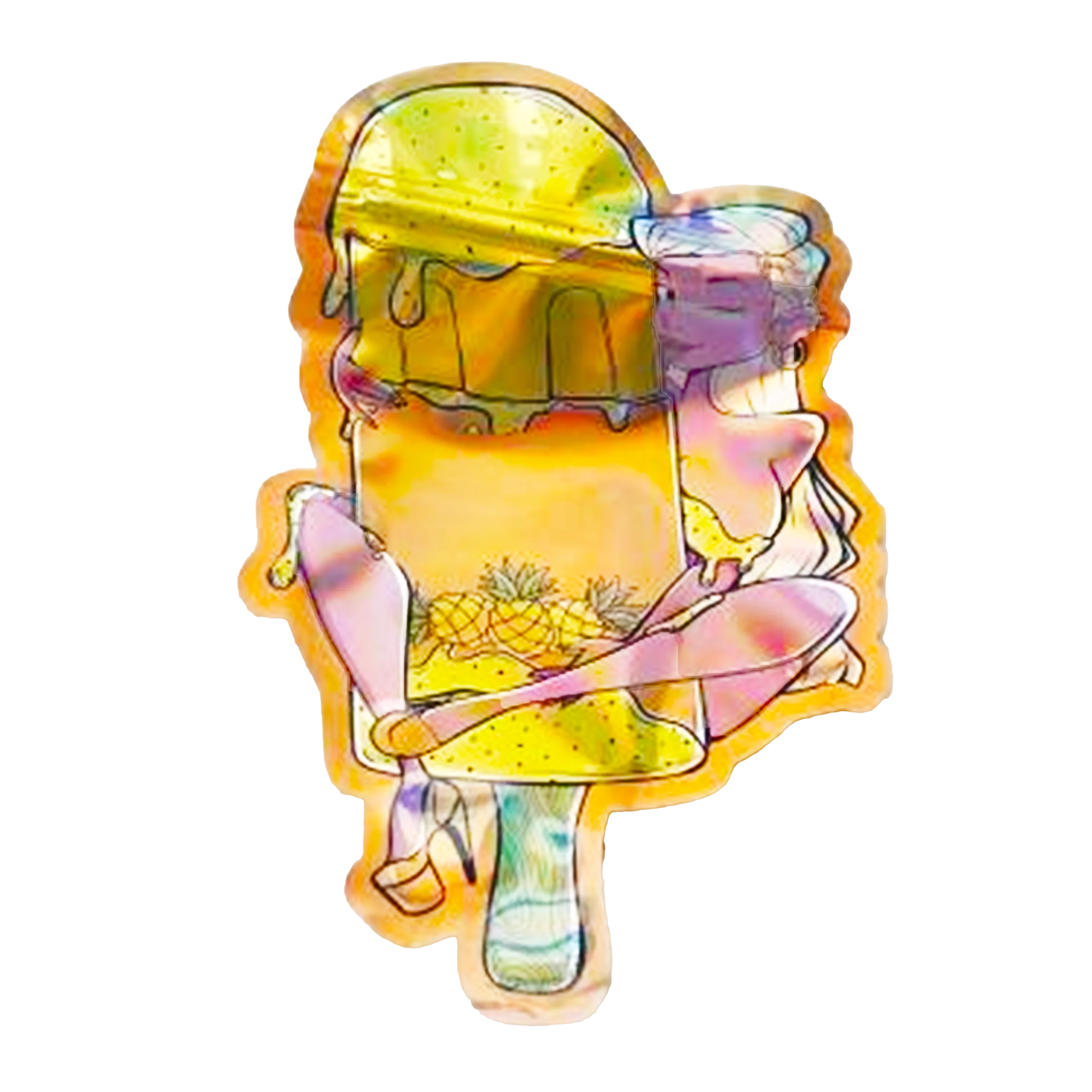 3.5g Shaped Mylar Bag – Premium Smell-Proof Flower Packaging – Pineapple Bimbo (50 Count) SMB-35G-031