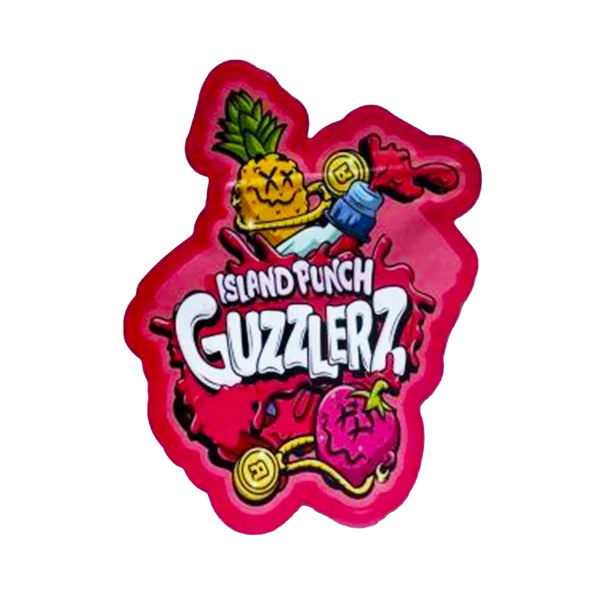 3.5g Shaped Mylar Bag – Premium Smell-Proof Flower Packaging - Island Punch Guzzlerz (50 Count) SMB-35G-036