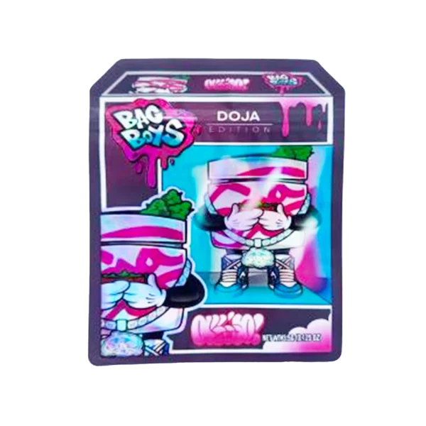 3.5g Shaped Mylar Bag – Premium Smell-Proof Flower Packaging - Bag Boys Doja (50 Count) SMB-35G-042