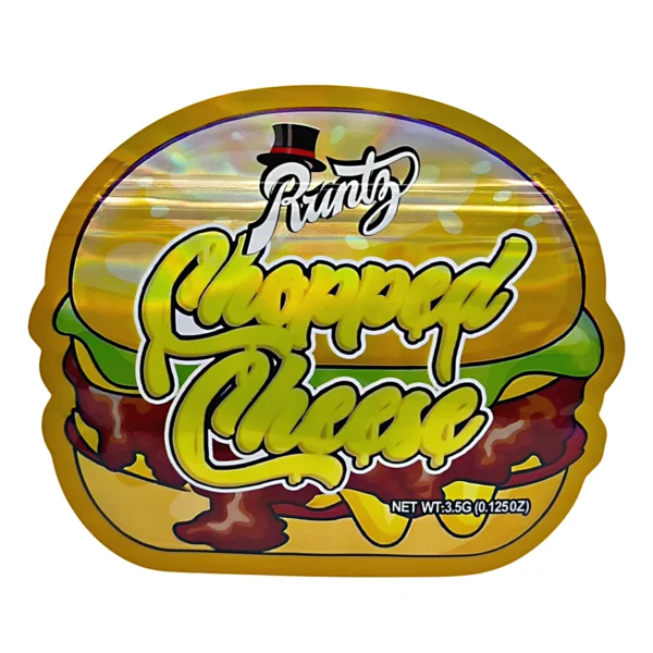 3.5g Shaped Mylar Bag – Premium Smell-Proof Flower Packaging - Runtz Chopped Cheese (50 Count) SMB-35G-61