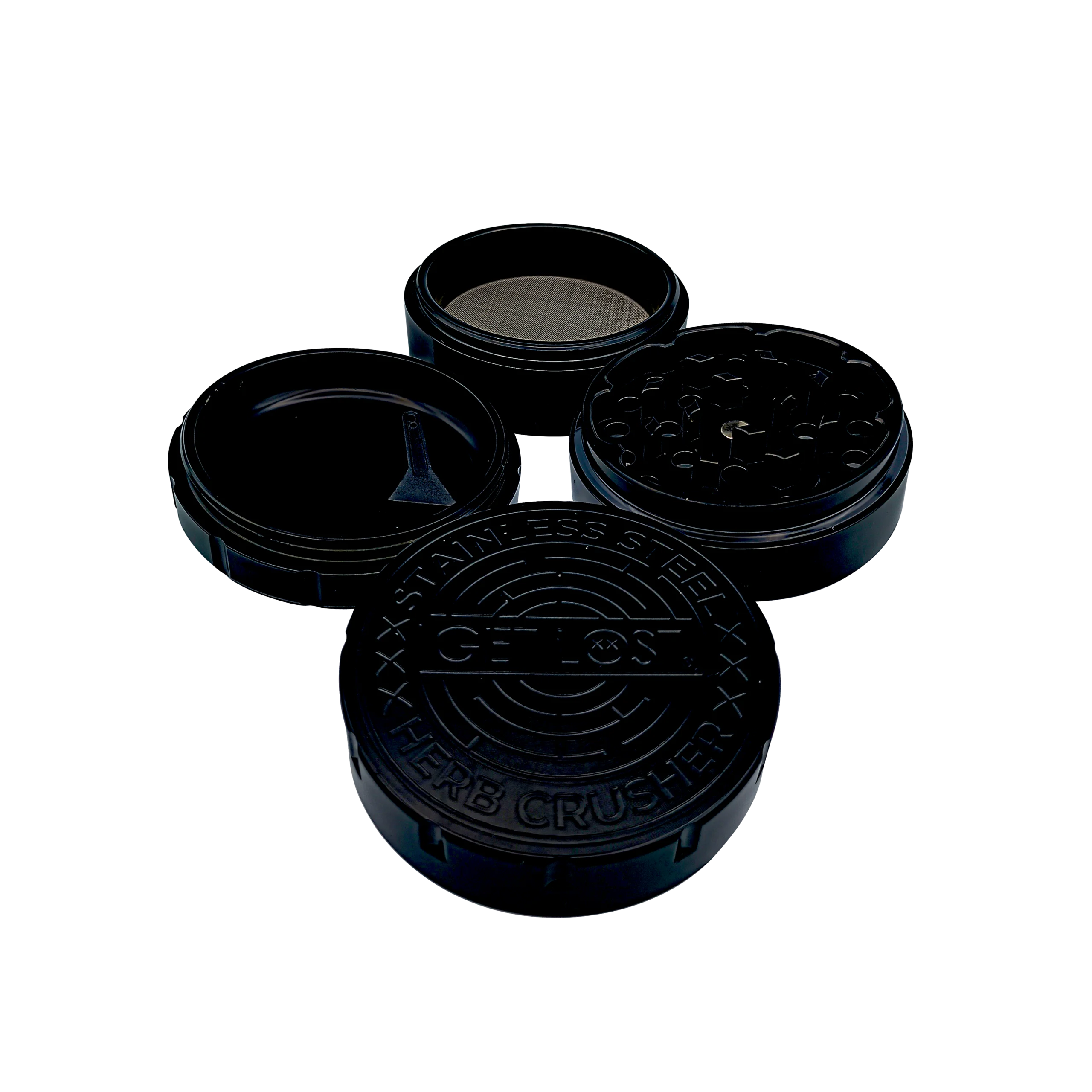 SSG-BLK-004 – Stainless Steel Herb Grinder (Black)