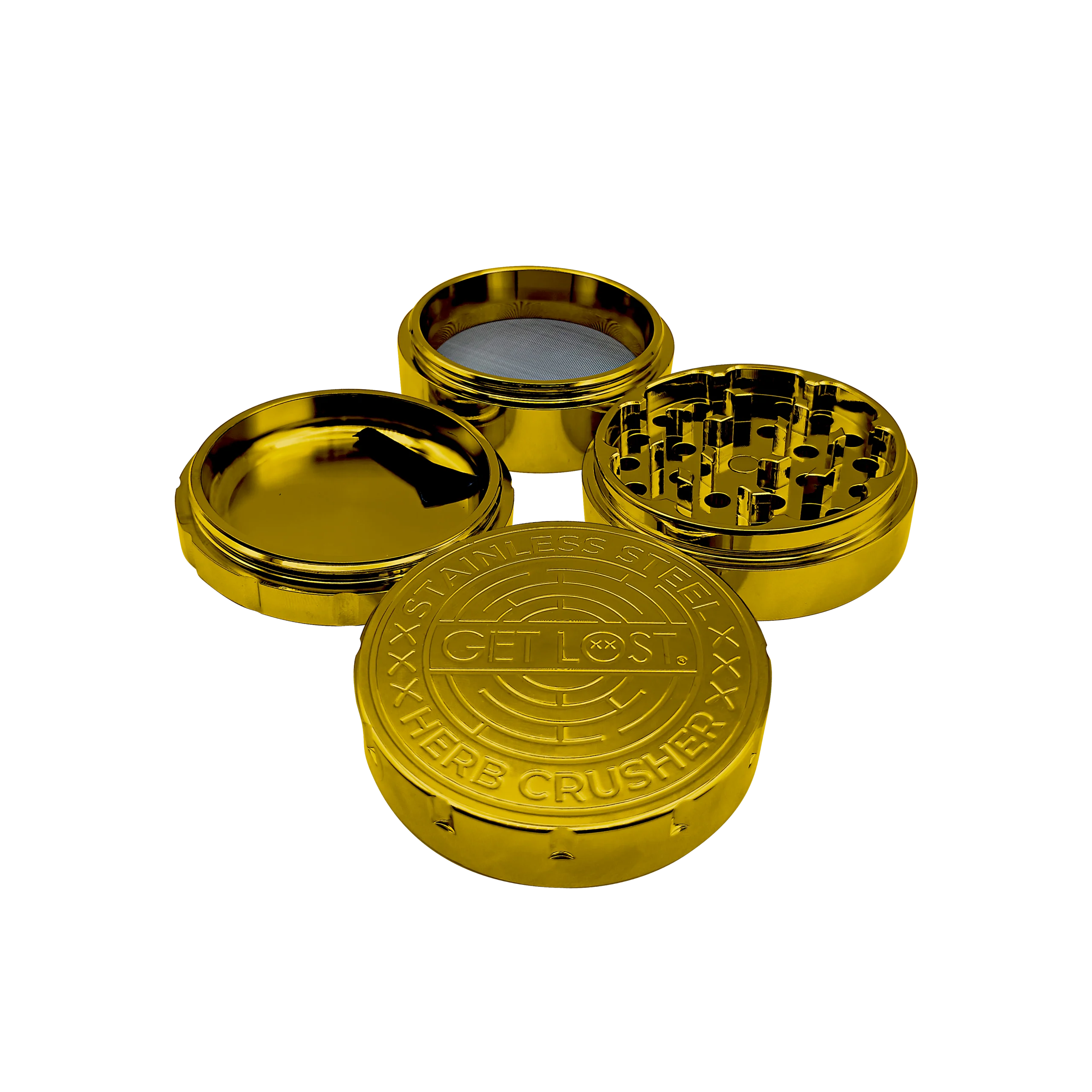 SSG-GLD-002 Stainless Steel Herb Grinder (Gold)
