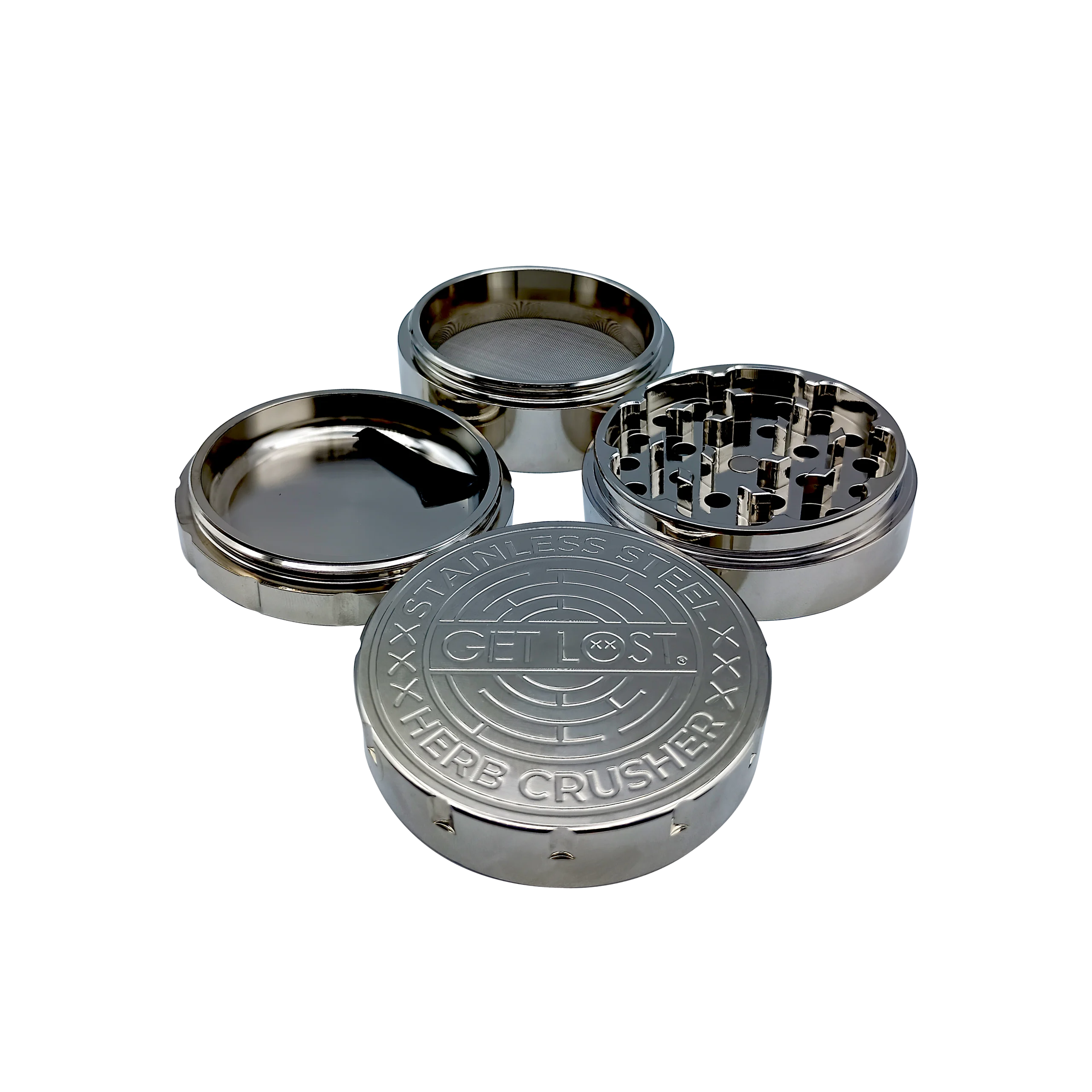 SSG-SLV-001 Stainless Steel Herb Grinder (Silver)