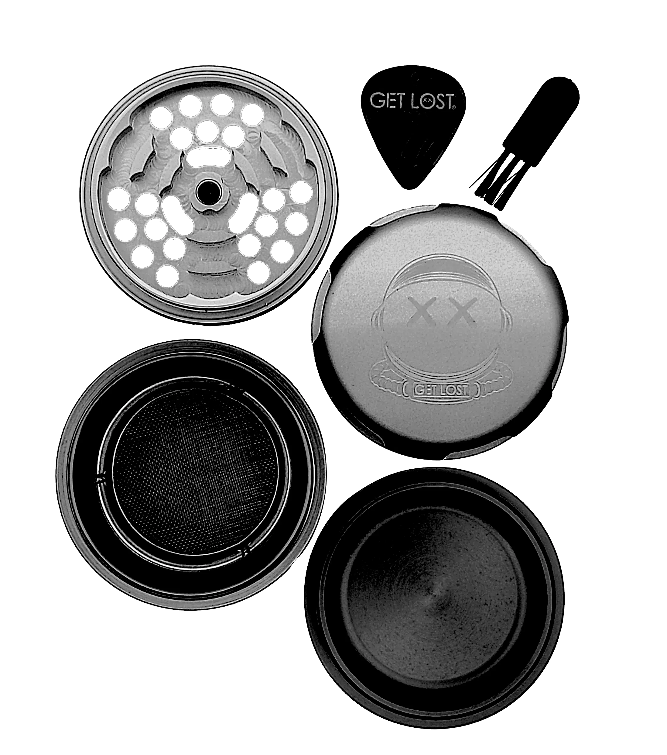 SC-BLK-002 Get Lost - Stardust Crusher Gradient Premium Grinder (Black) - Image 2