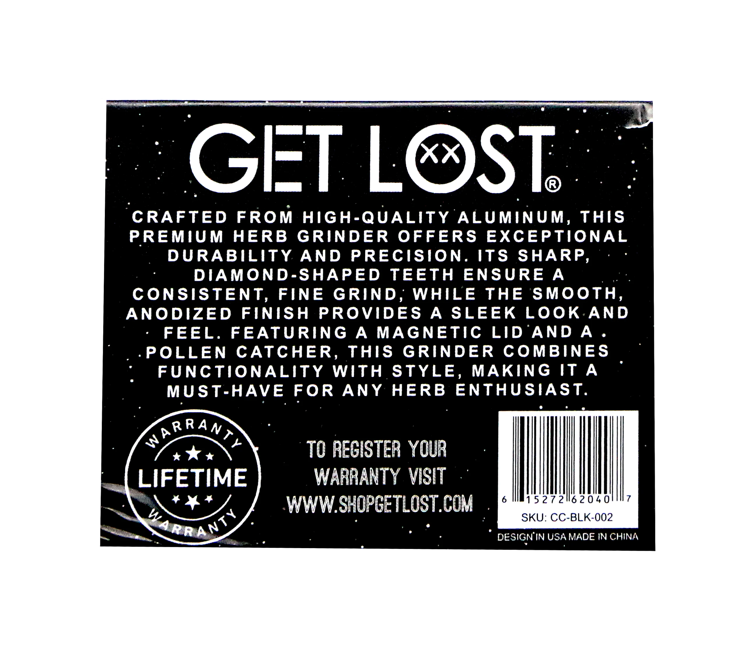 SC-BLK-002 Get Lost - Stardust Crusher Gradient Premium Grinder (Black) - Image 10