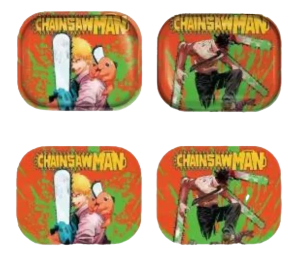 STL001 - 3D Small Rolling Tray with Magnetic Lid (Chainsaw Man)