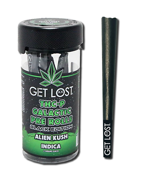 THCPBE-AK-002 - Get Lost THC-P Galactic Pre Rolls - Black Edition (10 Count) (Alien Kush) Indica