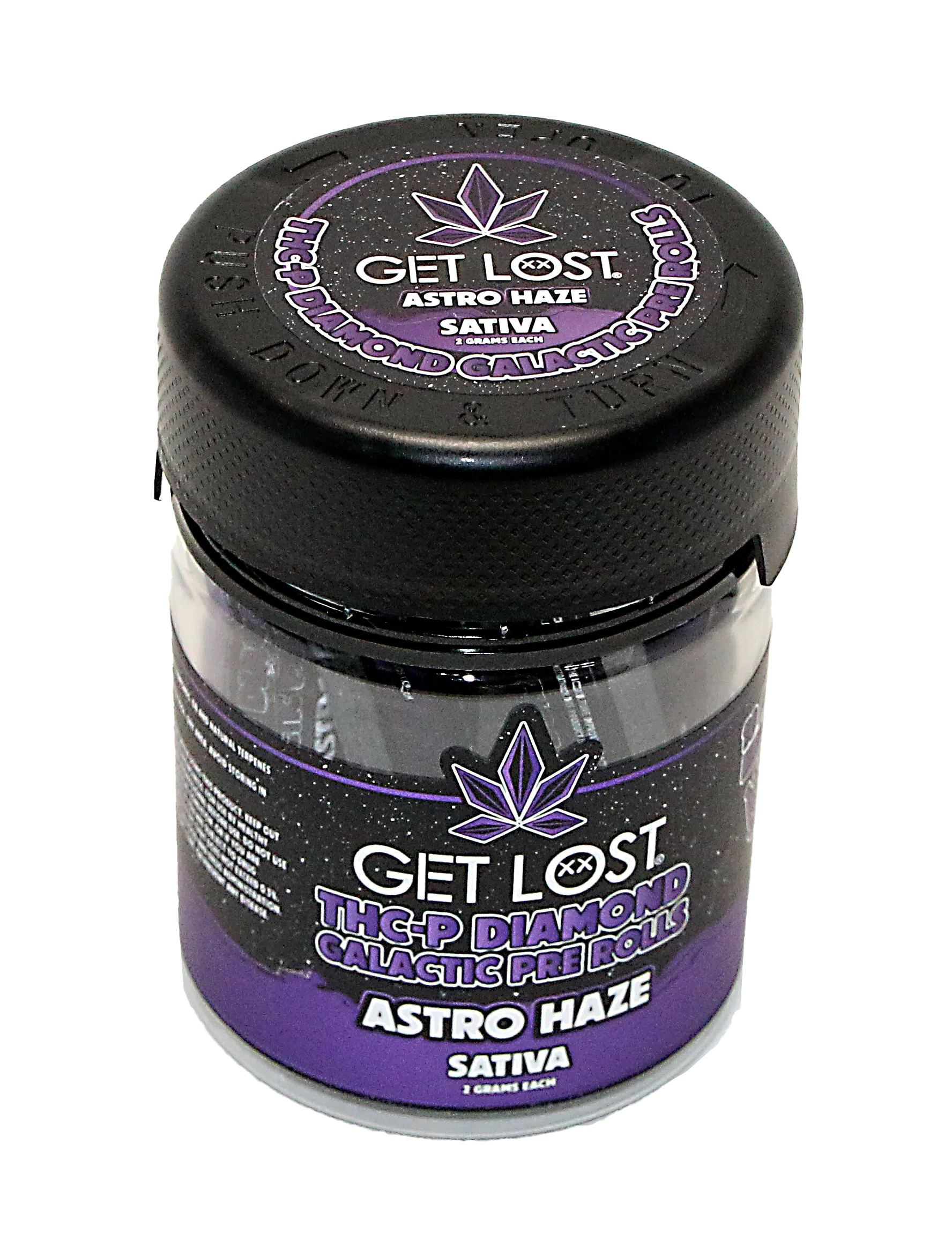 THCPD-AH-001 – THCP Diamond Galactic Pre Rolls Jar (10 Count) (Astro Haze) Sativa
