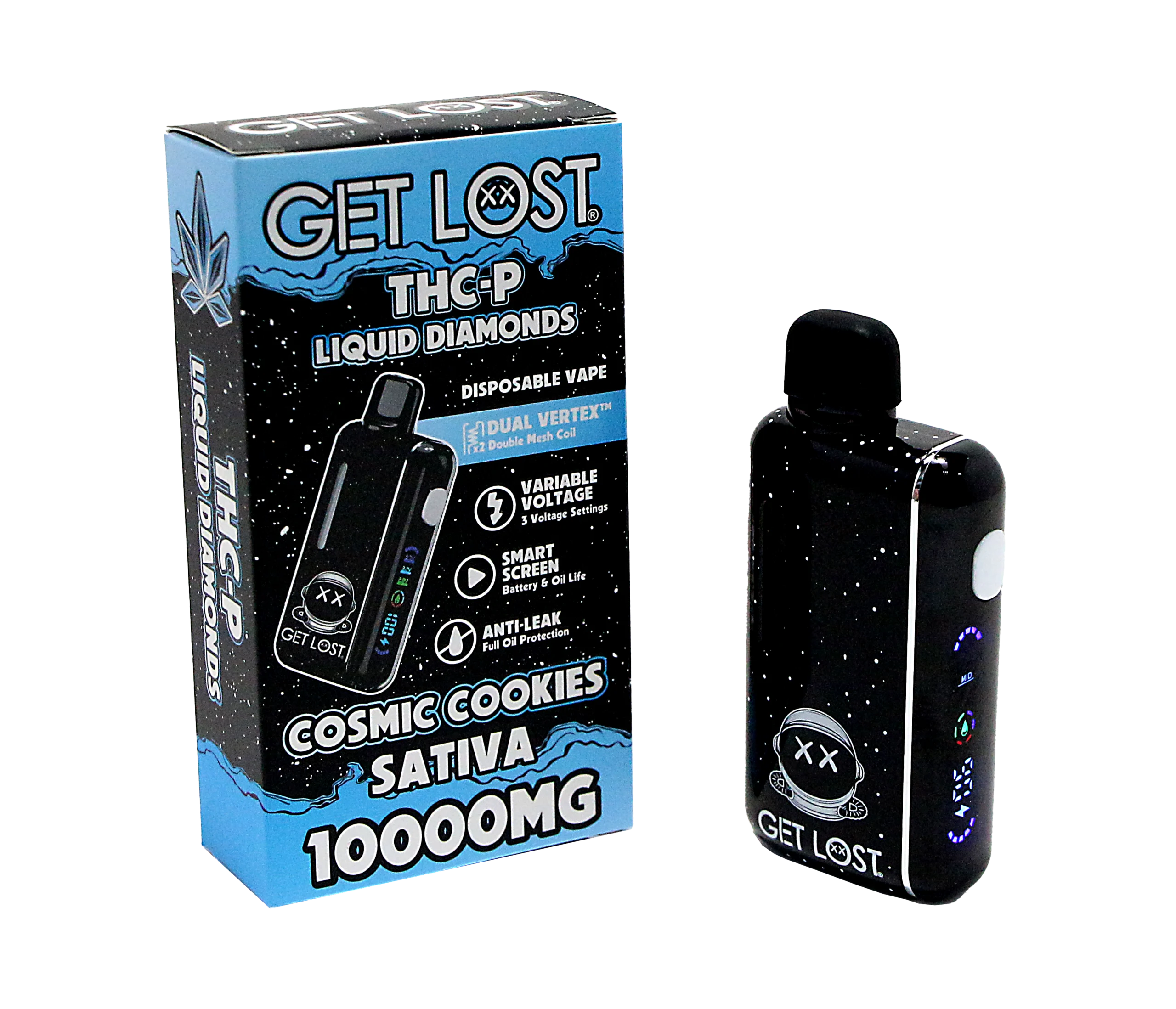 THCPV-CC-001 – Get Lost – THC-P Disposable Vape (5-Pack Assorted Flavors) (Cosmic Cookies) Sativa