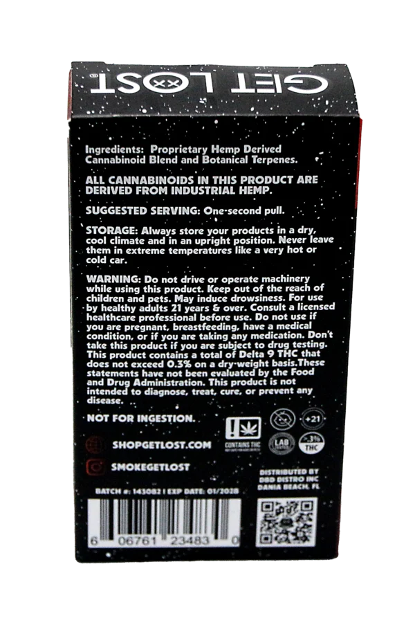 THCPV-RF-002 - Get Lost - THC-P Disposable Vape (5-Pack Assorted Flavors) (Rocket Fuel) Hybrid - Image 26