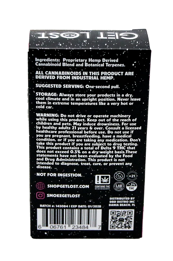 THCPV-SC-006 - Get Lost - THC-P Disposable Vape (5-Pack Assorted Flavors) (Space Candy) Hybrid - Image 24