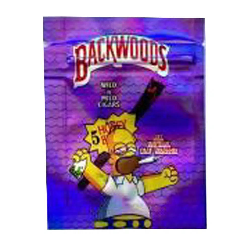 1 Gram Stock Mylar Bag – Premium Smell-Proof Flower Packaging – Backwoods Homer Simpson (100 Count) WSMB-1G-006