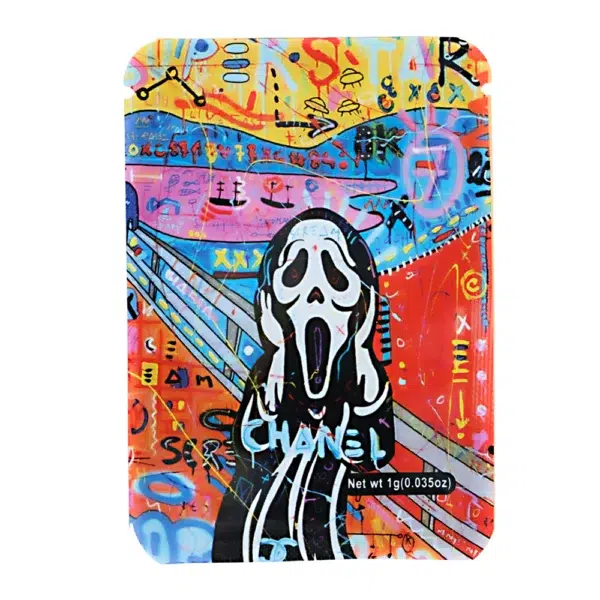 1 Gram Stock Mylar Bag – Premium Smell-Proof Flower Packaging - Runtz Chanel Death (100 Count) WSMB-1G-013