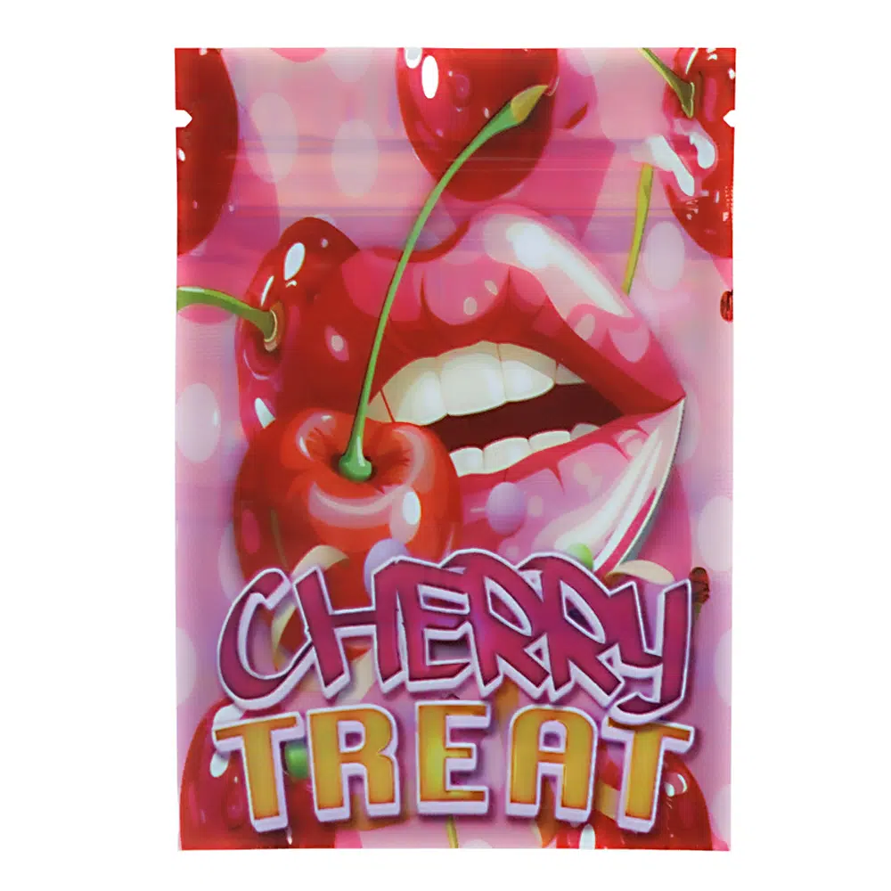 1 Gram Stock Mylar Bag – Premium Smell-Proof Flower Packaging – Cherry Treat (100 Count) WSMB-1G-033