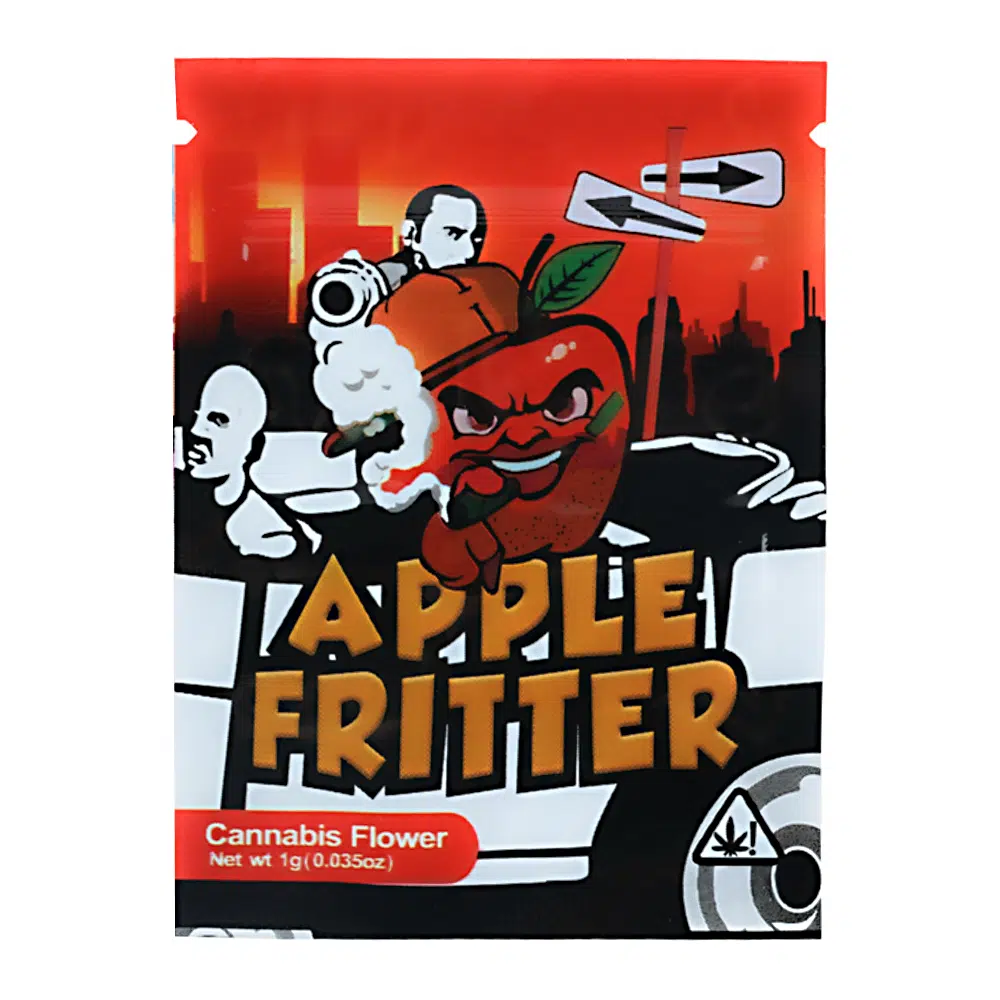 1 Gram Stock Mylar Bag – Premium Smell-Proof Flower Packaging – Apple Fritter (100 Count) WSMB-1G-044