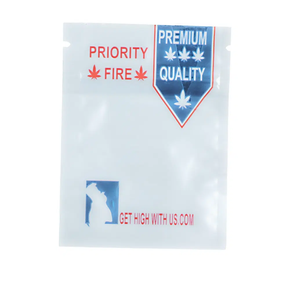 1 Gram Stock Mylar Bag – Premium Smell-Proof Flower Packaging – Priority Fire Premium Quality (100 Count) WSMB-1G-074