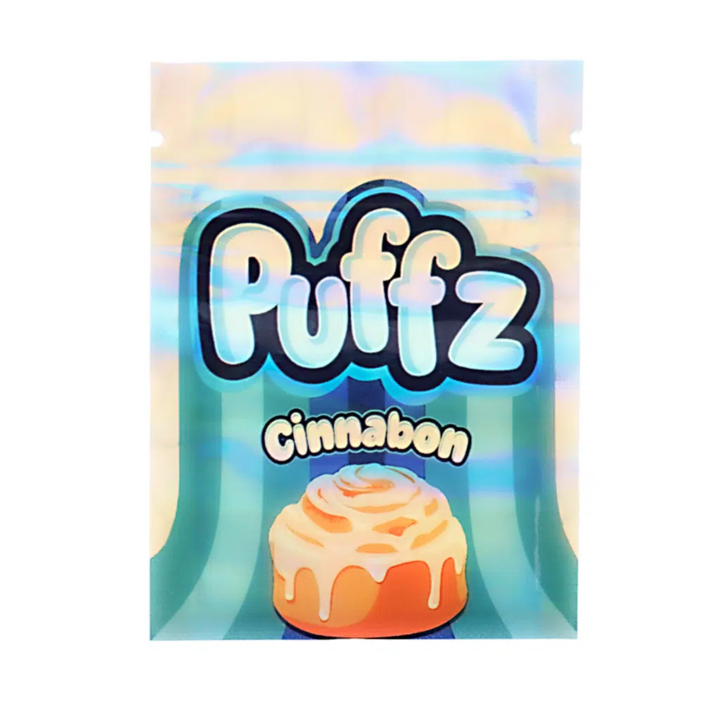 1 Gram Stock Mylar Bag – Premium Smell-Proof Flower Packaging – Puffz Cinnabon (100 Count) WSMB-1G-084