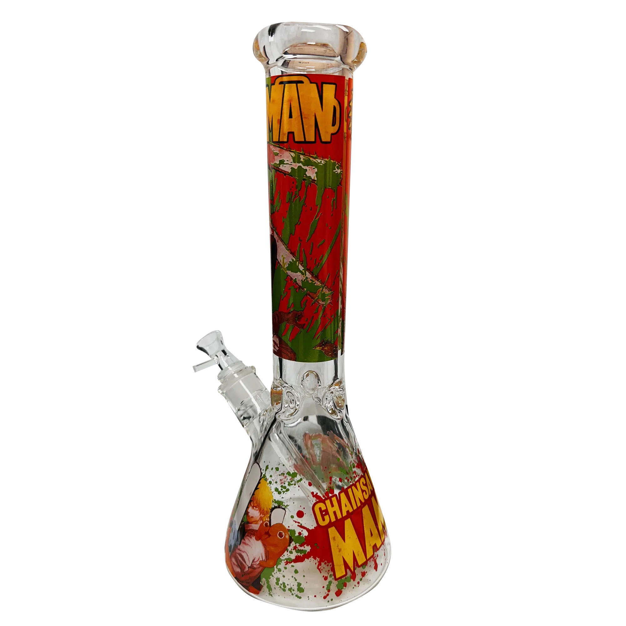 14WP006 – 14-Inch Borosilicate Glass Beaker Water Pipe (Anime ChainSaw Man)