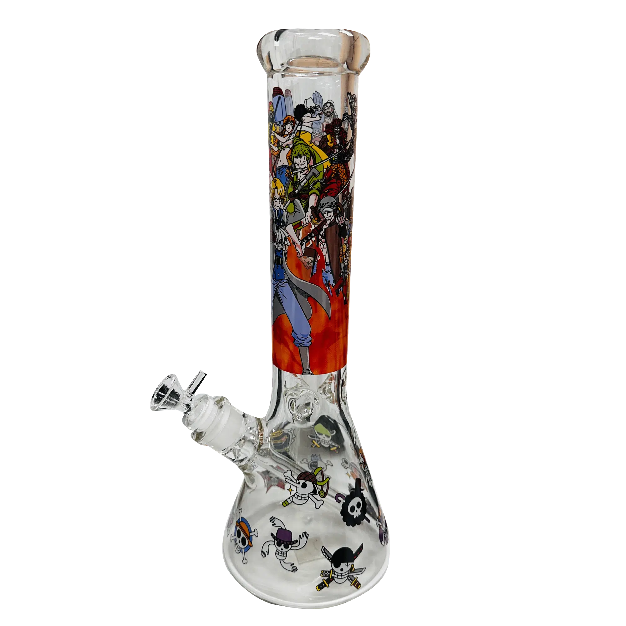 14WP007 – 14-Inch Borosilicate Glass Beaker Water Pipe (Anime One Piece Monkey Gang)