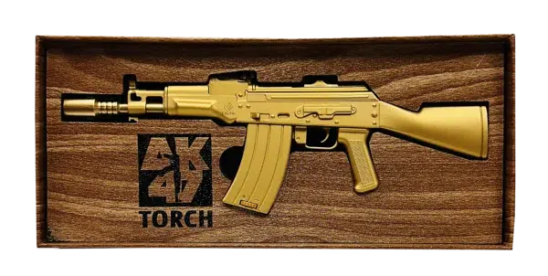 21064T-GB AK47 Torch Lighter Gift Box (1Pc) Gold