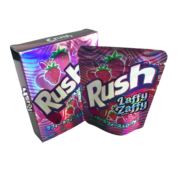 Bag-n-Box 3.5g Mylar Packaging Set – (25 Count Bags) + (25 Count) Display Boxes - Rush Laffy Zaffy BAGNBOX-055