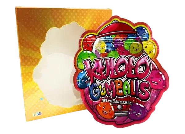 Bag-n-Box 3.5g Mylar Packaging Set – (25 Count Bags) + (25 Count) Display Boxes - Ktholo Gumballs BAGNBOX-134