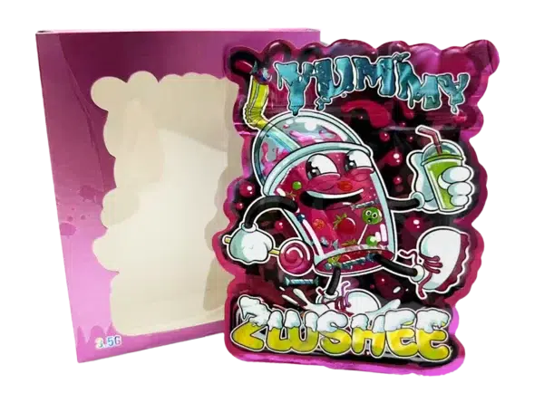 Bag-n-Box 3.5g Mylar Packaging Set – (25 Count Bags) + (25 Count) Display Boxes - Yummy Zlushee BAGNBOX-140