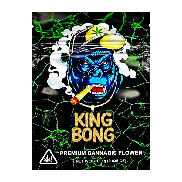 1 Gram Mylar Bag – Premium Smell-Proof Flower Packaging - King Bong (100 Count) CMB-1G-055