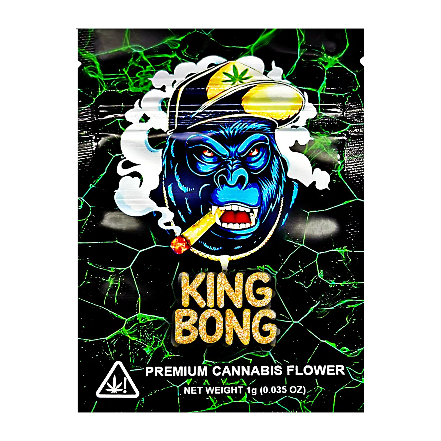 1 Gram Mylar Bag – Premium Smell-Proof Flower Packaging – King Bong (100 Count) CMB-1G-055