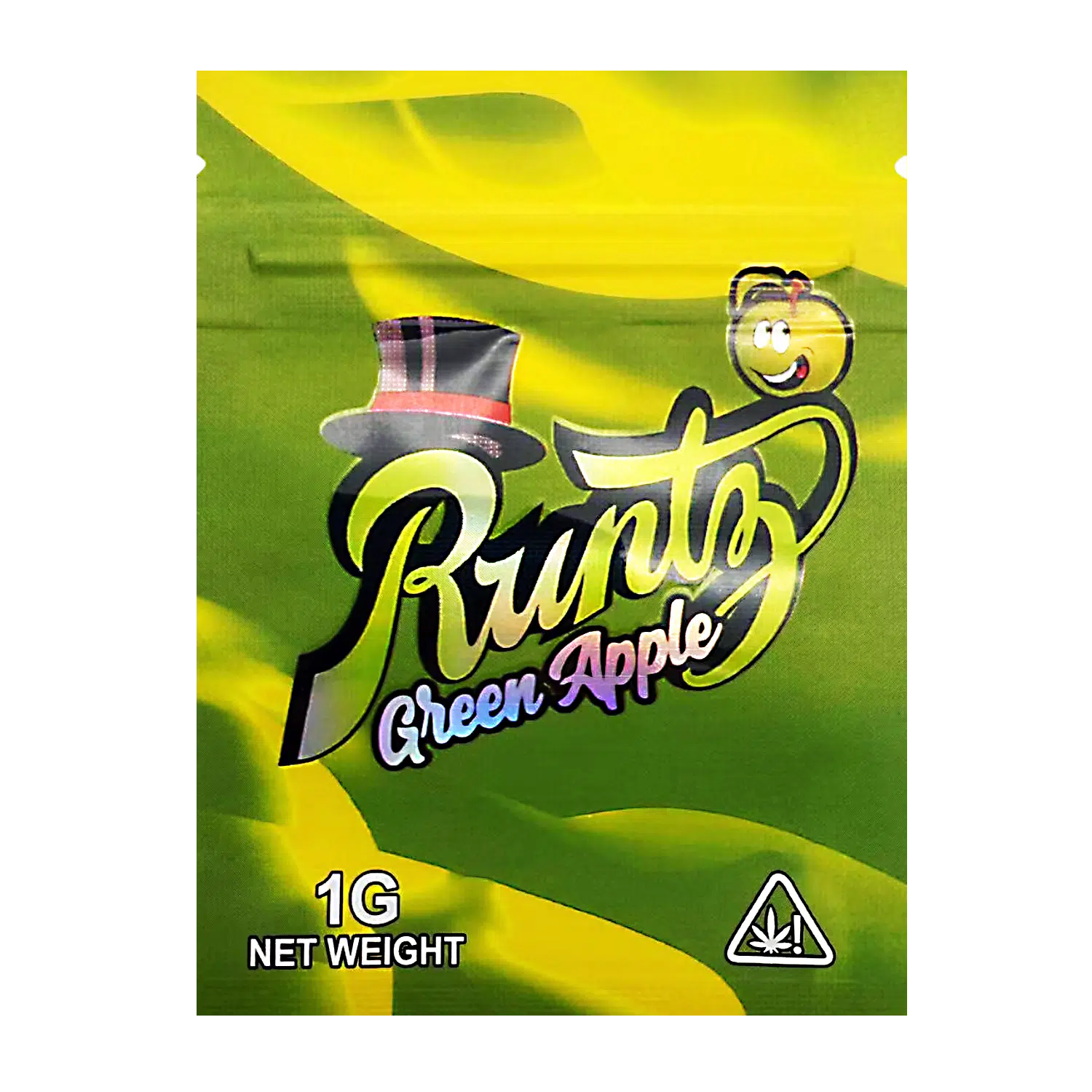 1 Gram Mylar Bag – Premium Smell-Proof Flower Packaging – Runtz Green Apple (100 Count) CMB-1G-109