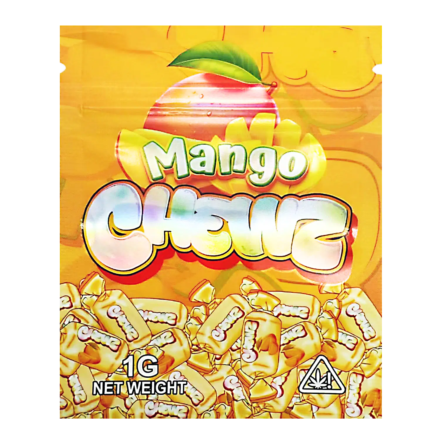 1 Gram Mylar Bag – Premium Smell-Proof Flower Packaging – Mango Chewz (100 Count) CMB-1G-117