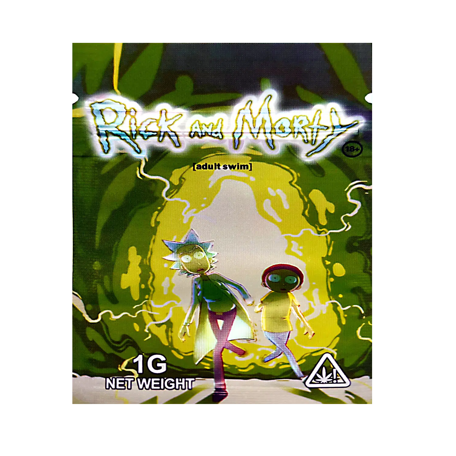 1 Gram Mylar Bag – Premium Smell-Proof Flower Packaging – Rick and Morty (Adult Swim) (100 Count) CMB-1G-121