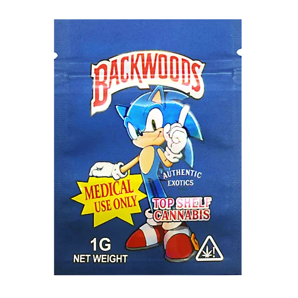 1 Gram Mylar Bag – Premium Smell-Proof Flower Packaging - Backwoods Sonic (100 Count) CMB-1G-125