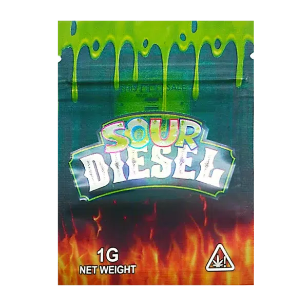 1 Gram Mylar Bag – Premium Smell-Proof Flower Packaging - Sour Diesel (100 Count) CMB-1G-126