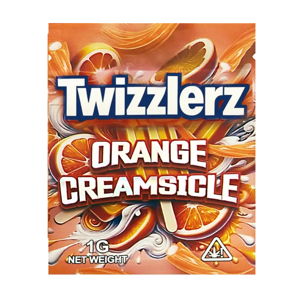 1 Gram Mylar Bag – Premium Smell-Proof Flower Packaging - Twizzlerz Orange Creamsicle (100 Count) CMB-1G-130