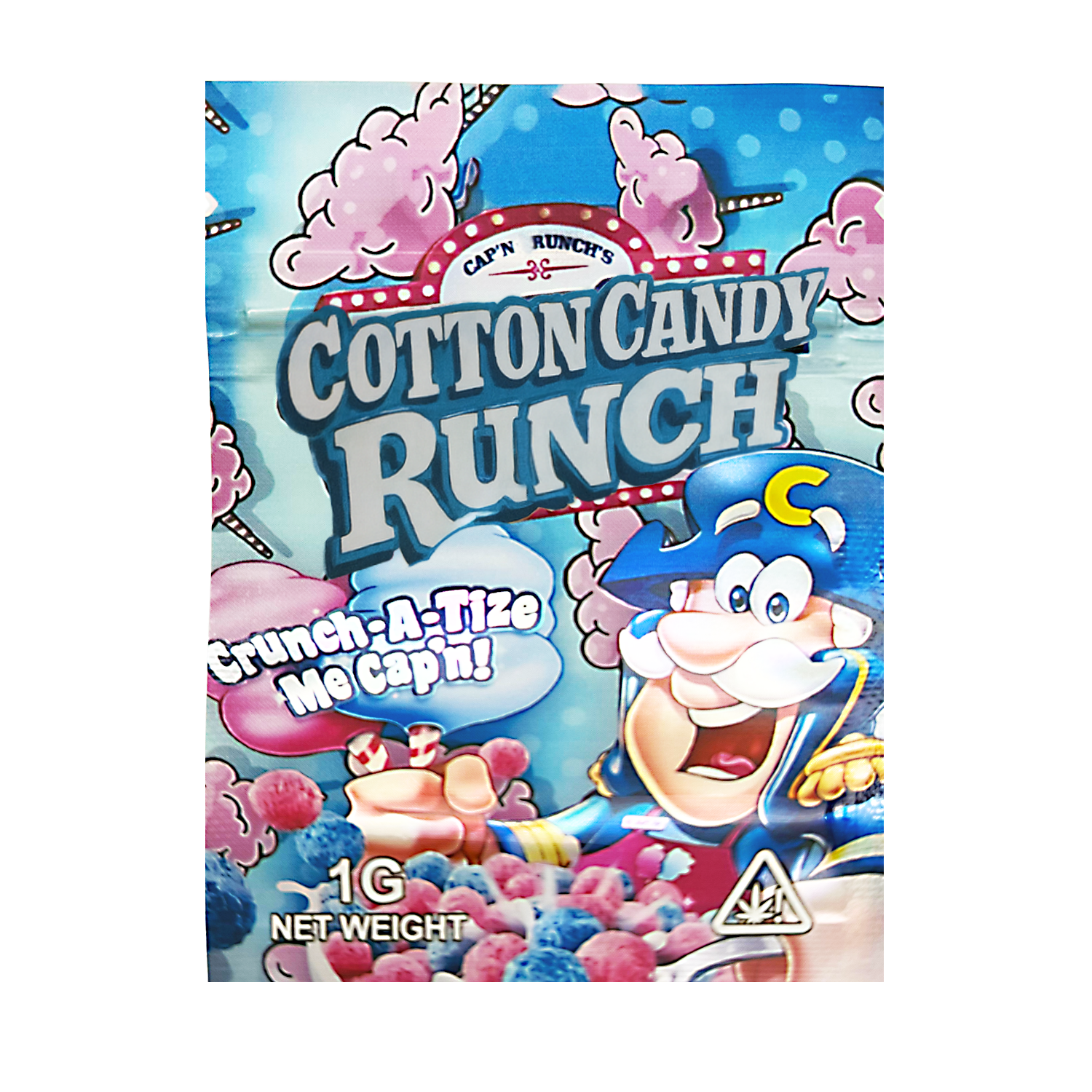 1 Gram Mylar Bag – Premium Smell-Proof Flower Packaging – Cotton Candy Runch (100 Count) CMB-1G-132