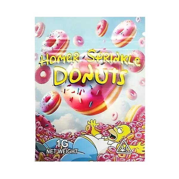 1 Gram Mylar Bag – Premium Smell-Proof Flower Packaging - Homer Sprinkle Donut (100 Count) CMB-1G-139