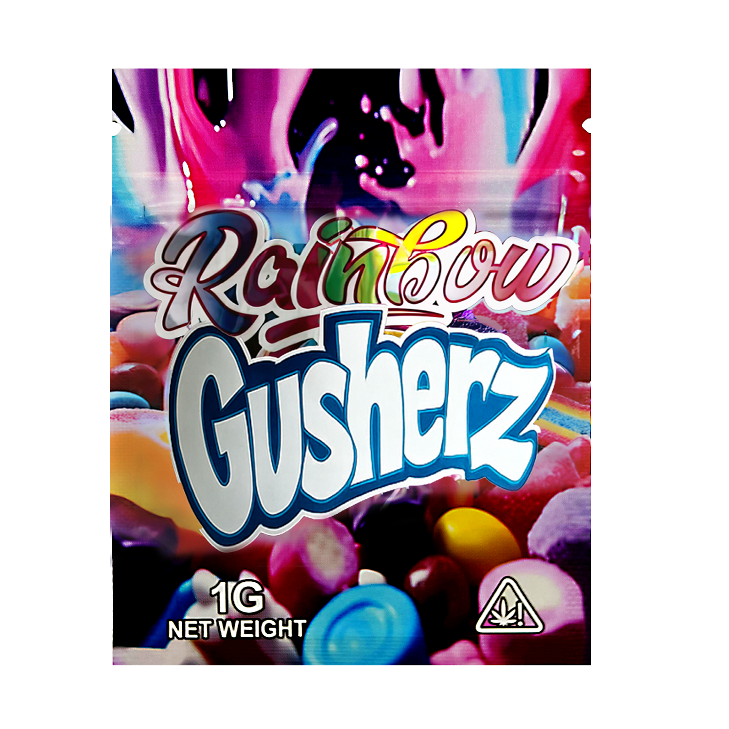 1 Gram Mylar Bag – Premium Smell-Proof Flower Packaging – Rainbow Gusherz (100 Count) CMB-1G-140