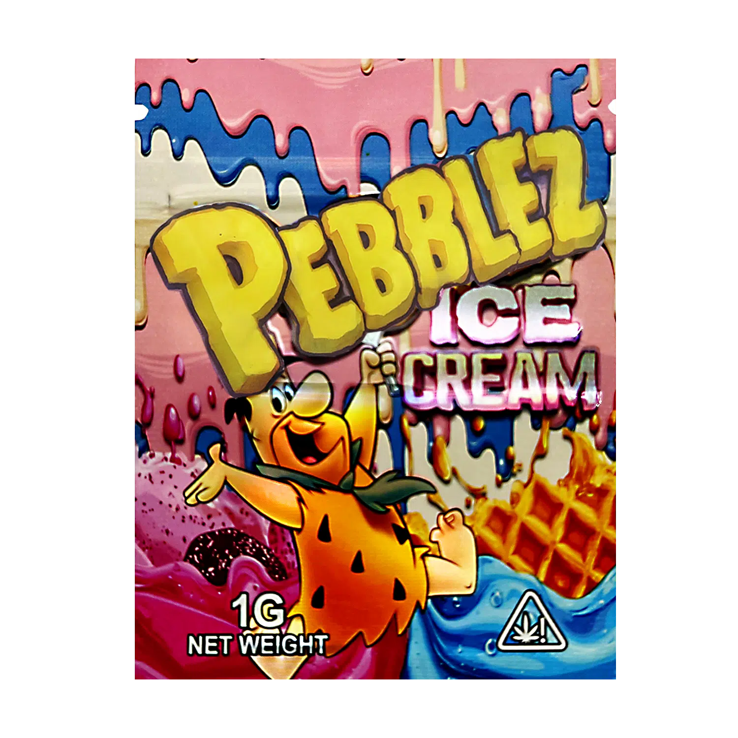 1 Gram Mylar Bag – Premium Smell-Proof Flower Packaging – Pebblez Ice Cream (100 Count) CMB-1G-147