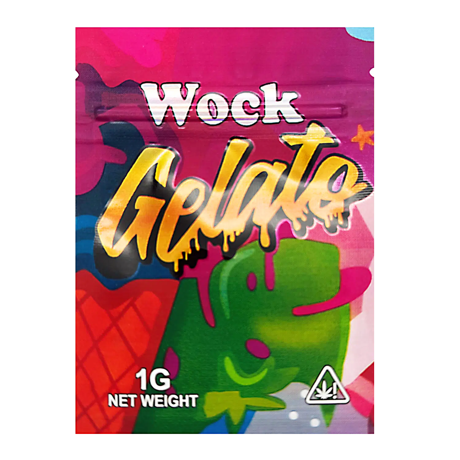 1 Gram Mylar Bag – Premium Smell-Proof Flower Packaging – Wock Gelato (100 Count) CMB-1G-151