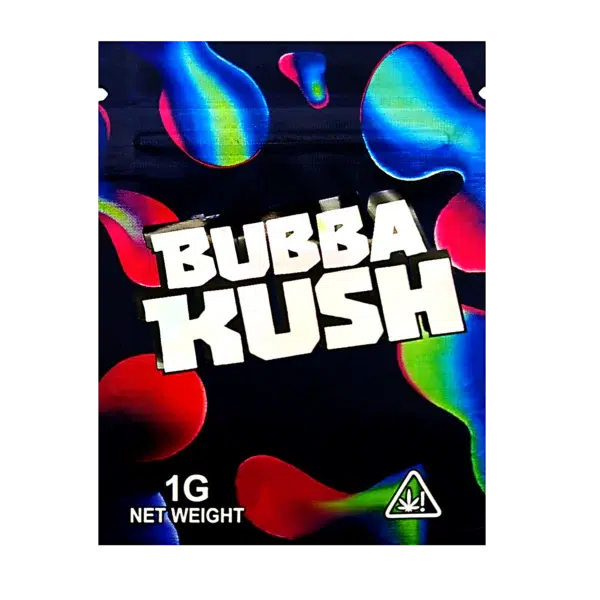 1 Gram Mylar Bag – Premium Smell-Proof Flower Packaging - Bubba Kush (100 Count) CMB-1G-154