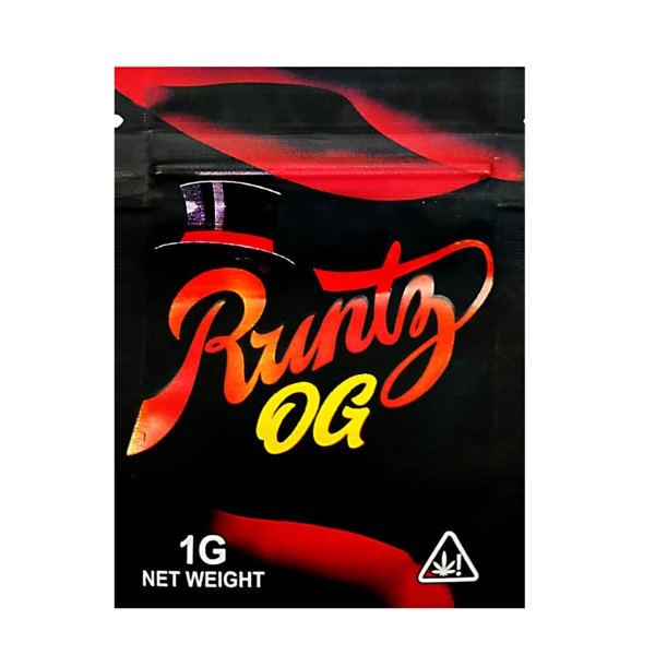 1 Gram Mylar Bag – Premium Smell-Proof Flower Packaging - Runtz OG Hat (100 Count) CMB-1G-158