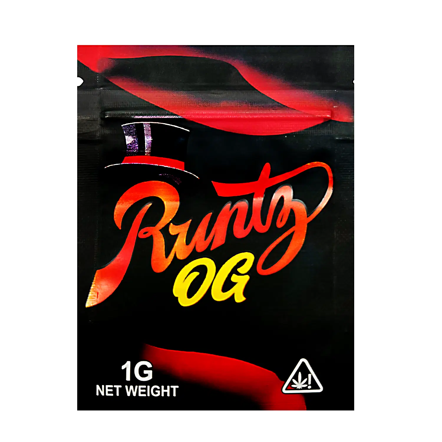 1 Gram Mylar Bag – Premium Smell-Proof Flower Packaging – Runtz OG Hat (100 Count) CMB-1G-158