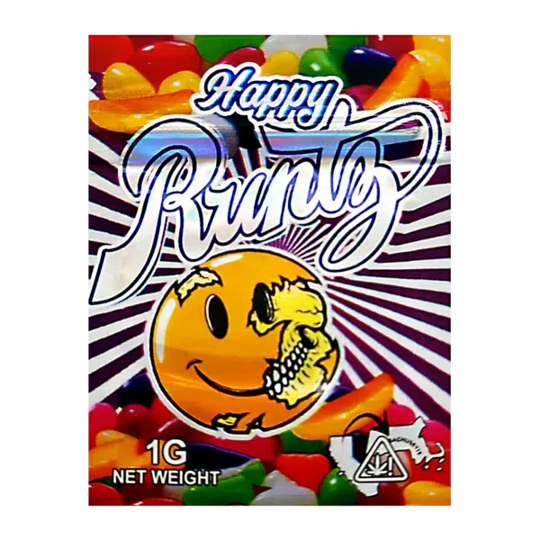 1 Gram Mylar Bag – Premium Smell-Proof Flower Packaging - Happy Runtz (100 Count) CMB-1G-161