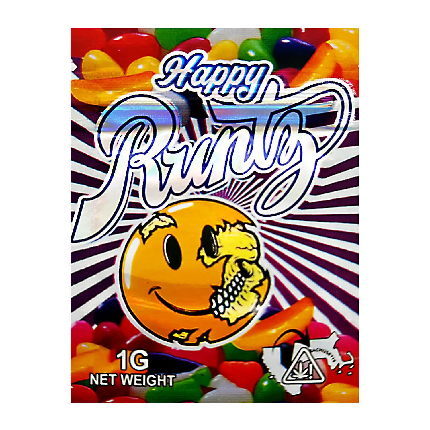 1 Gram Mylar Bag – Premium Smell-Proof Flower Packaging – Happy Runtz (100 Count) CMB-1G-161