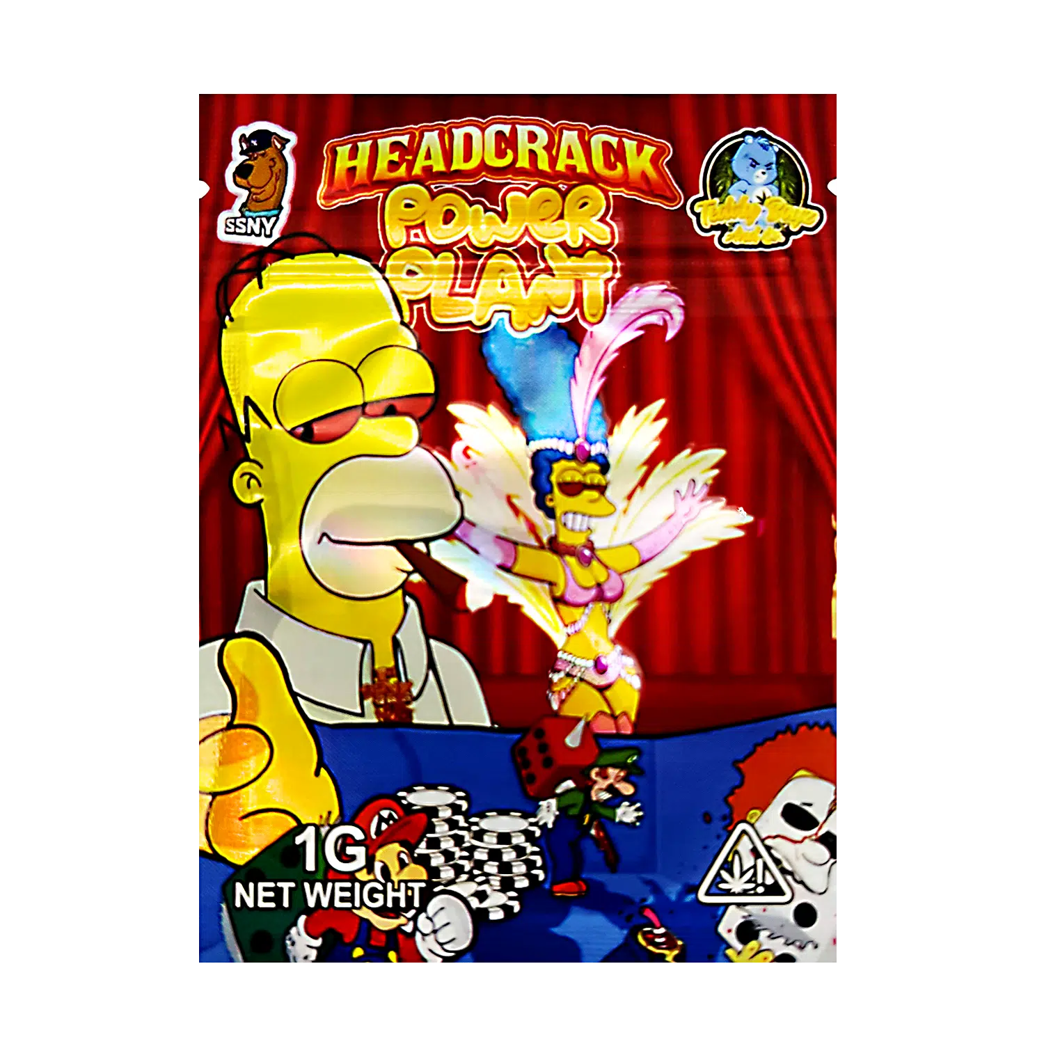 1 Gram Mylar Bag – Premium Smell-Proof Flower Packaging – Headcrack Power Plant Simpsons (100 Count) CMB-1G-174